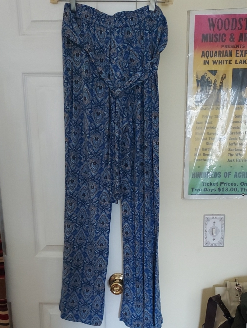 Womens Flowy Summer Pants Sz Small Elastic Waist